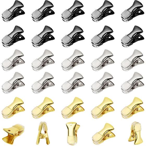 ONLYKXY 30pcs Metal Small Clip DIY Clips 20x8mm Non-Slip Sweater Storage Alligator Clamp Flat Mouth Multi Purpose Clip Lanyards Clothing Glasses