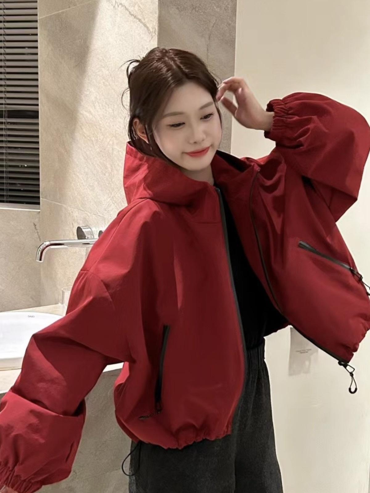 

Design hooded jacket 2025 autumn and winter new Korean version loose foreign gas padded cotton thickened warm jacket XL
