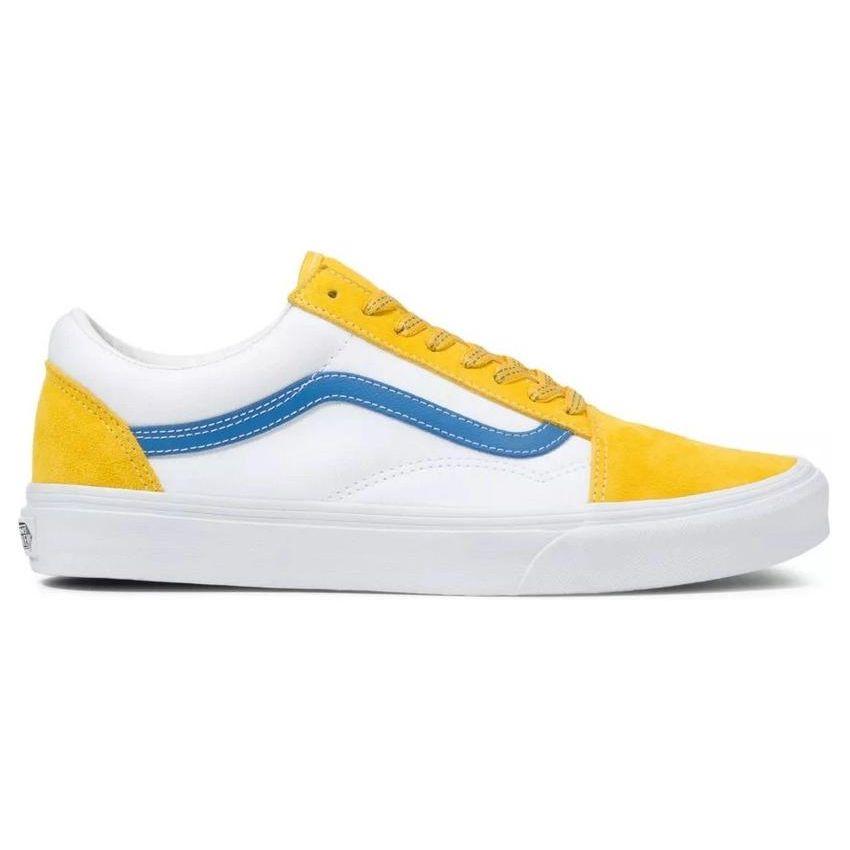 Vans Old Skool Classic Versatile Casual Low-Top Skate Shoes Unisex Sneaker White Yellow Blue VN0A38G19XF