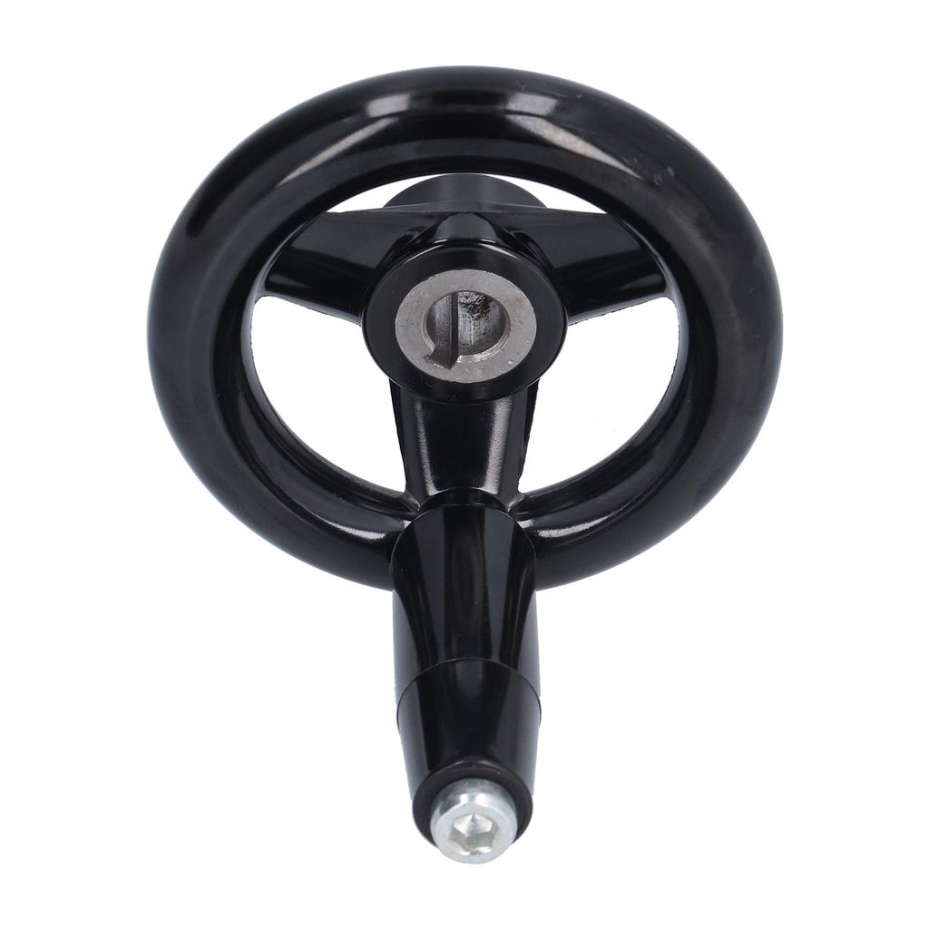 Round Handwheel 3 Spoke Nonslip Convenient Effort Saving Efficient Sturdy Durable Revolving Handle