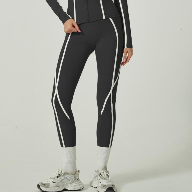 JYL Yoga Set Contrast Advanced Jacket Long Sleeve Pants