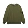 Stone Island Compass Patch Basic Hoodless Sweatshirt Loose Fit Men Women Casual Daily Wear