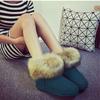 Fox Fluffy Snow Boots, Women's Cotton Boots, Plush Thermal Women's Shoes, Winter Mid-low Cotton Shoes