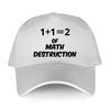 Black Casual Boys Printed Baseball Cap 1+1=2 Weapon of Math Destruction Man Women Summer Hat outdoor Snapback caps sport bonnet