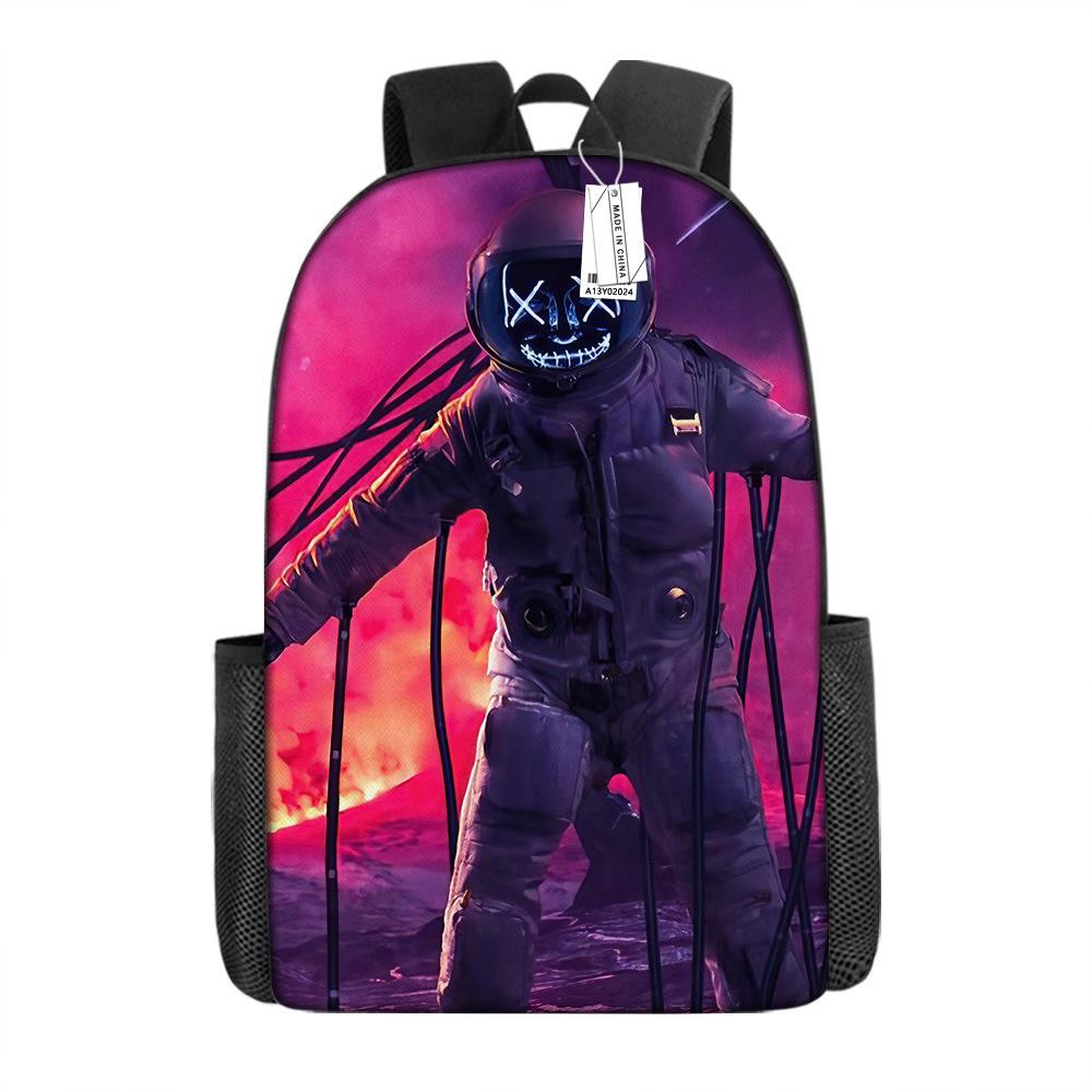 Astronaut Backpack Primary And Secondary School School Bag Grade 1-6 Backpack Creative Printed Backpack