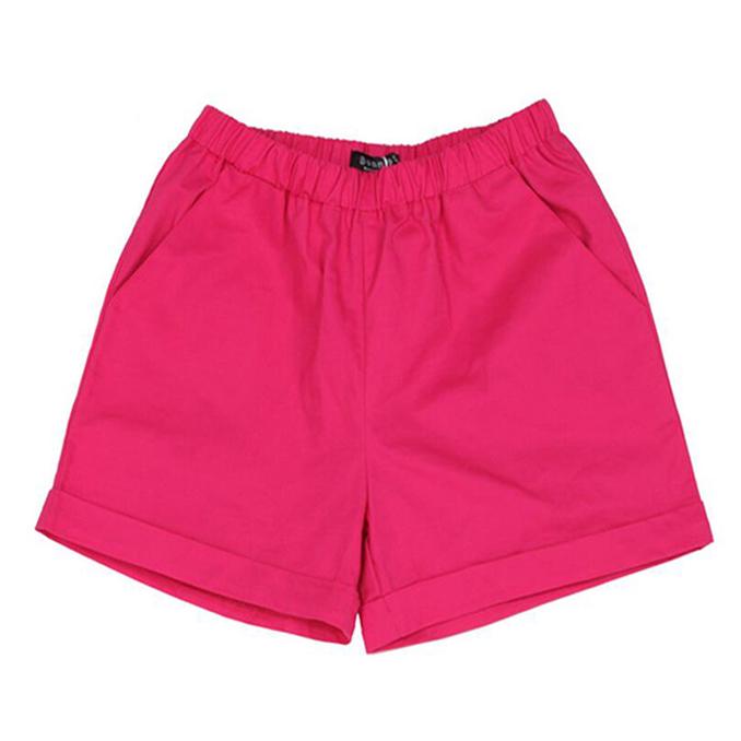 Women's Summer Solid Color Shorts Plus Size Loose Cotton Elastic Waist Casual Breathable Lightweight Outdoor Wear Pants