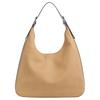 Nolita Brand Logo Hobo Bag Leather Shoulder Bag Large Size Women's Peanut Color