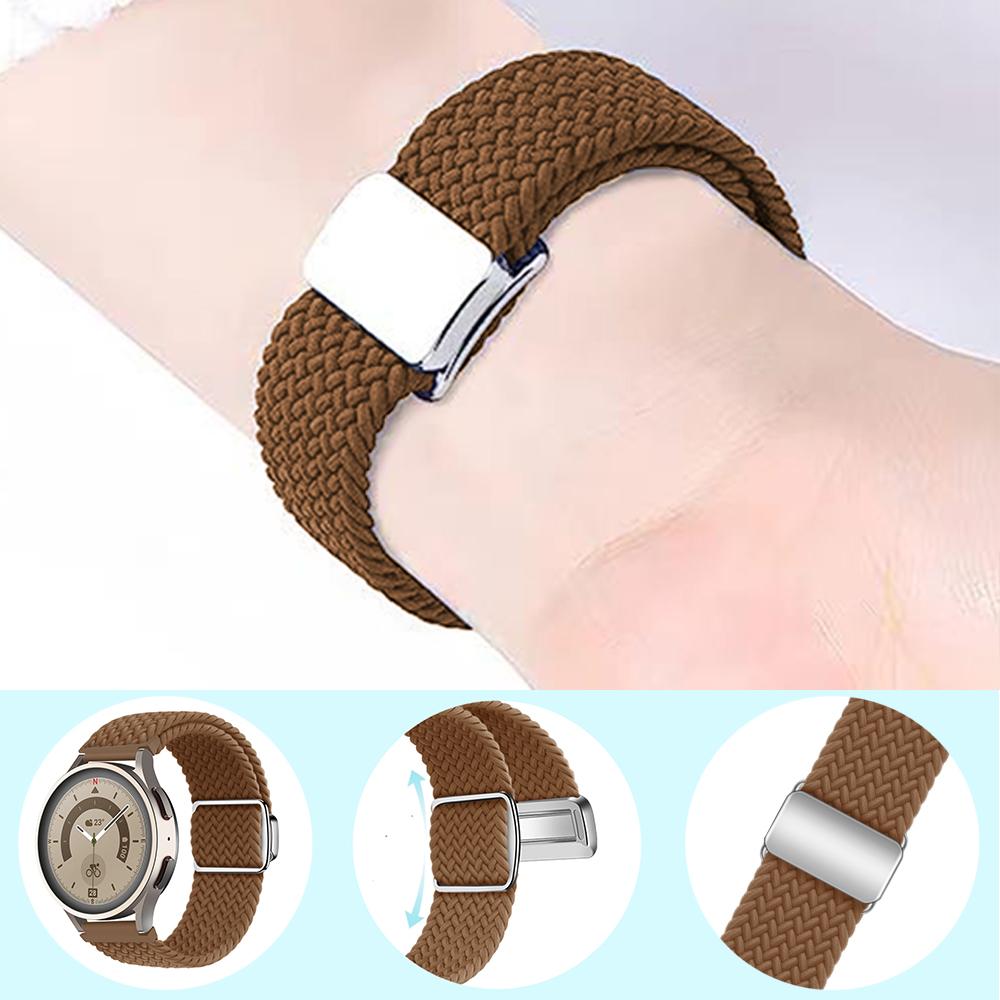 20mm 22mm Magnetic Braided Loop Strap for Samsung Galaxy Watch 6 5 4 Amazfit GTS 4 Adjustable Wristband Huawei Watch 4//3/GT Pro