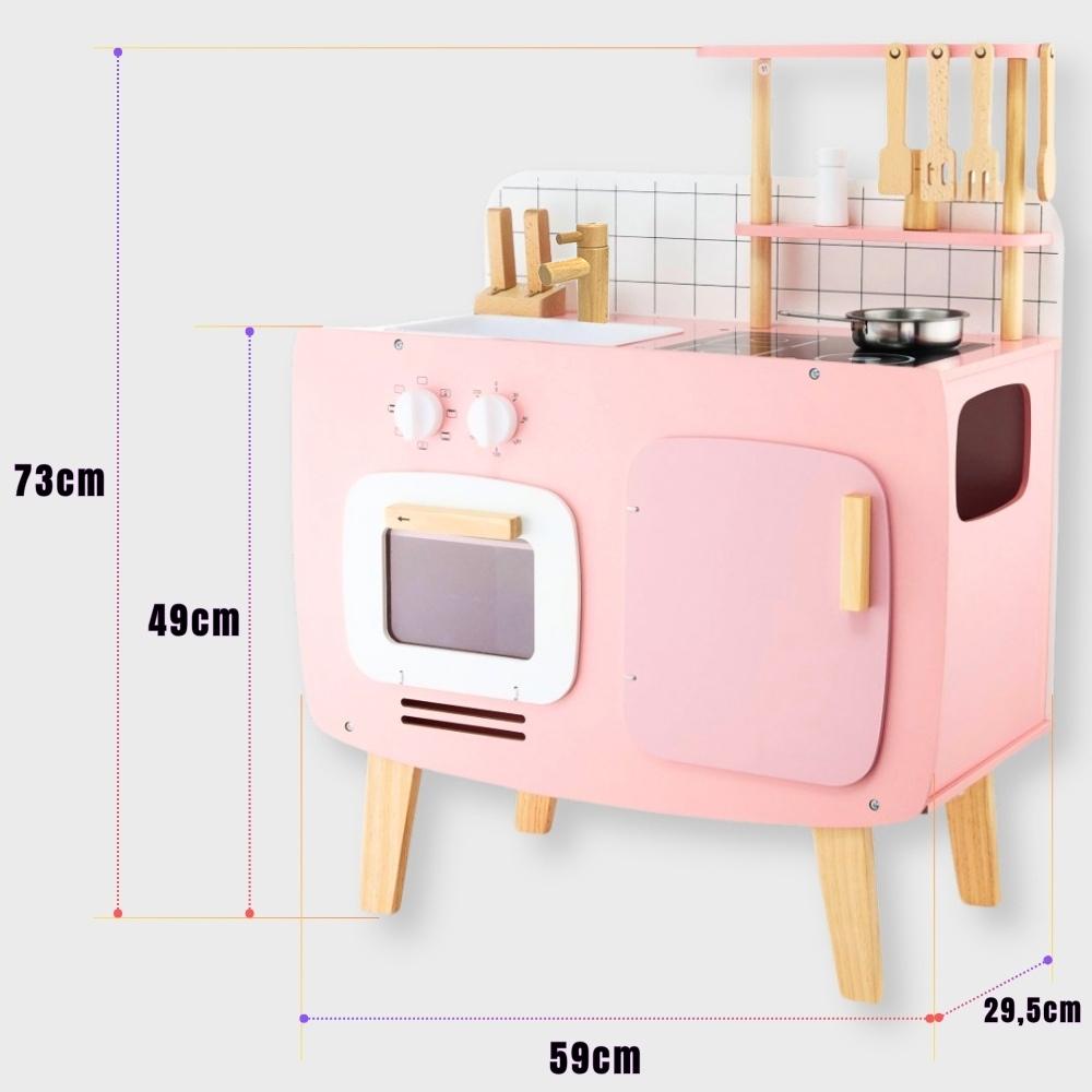 Children's kitchen, wooden stove, retro girl's set + accessories