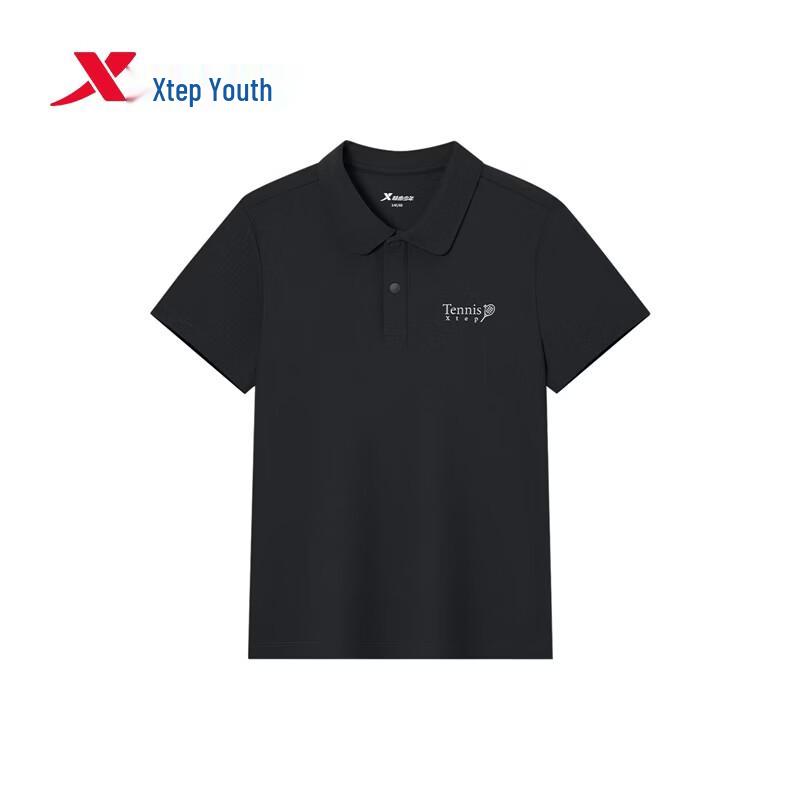 Xtep Youth 'Yuanqi' Breathable Short Sleeve Sport Polo T-Shirt