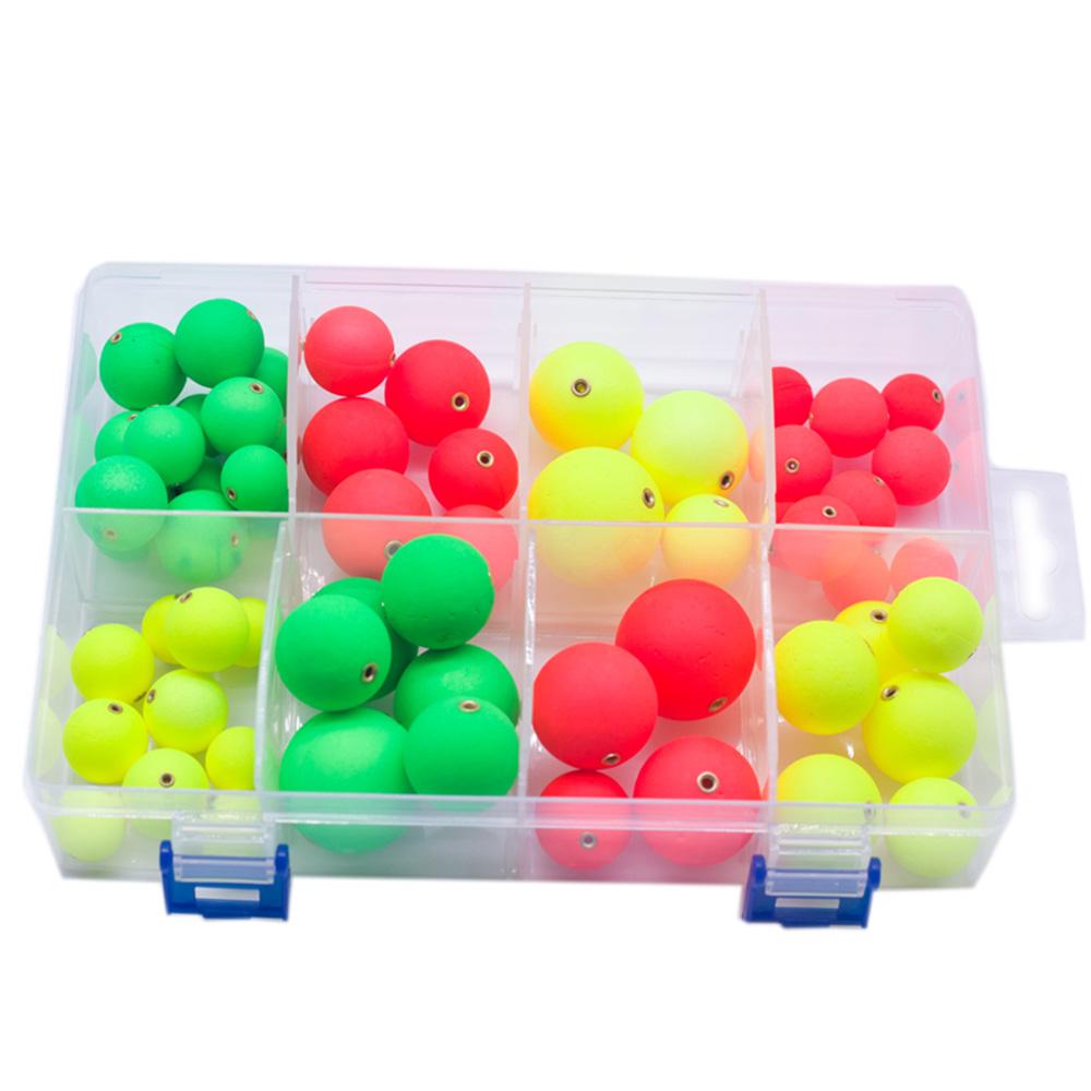 60pcs Fishing Floats Balls Foam Lure Float Balls Drift Ball Fishing Accessory for Fishing
