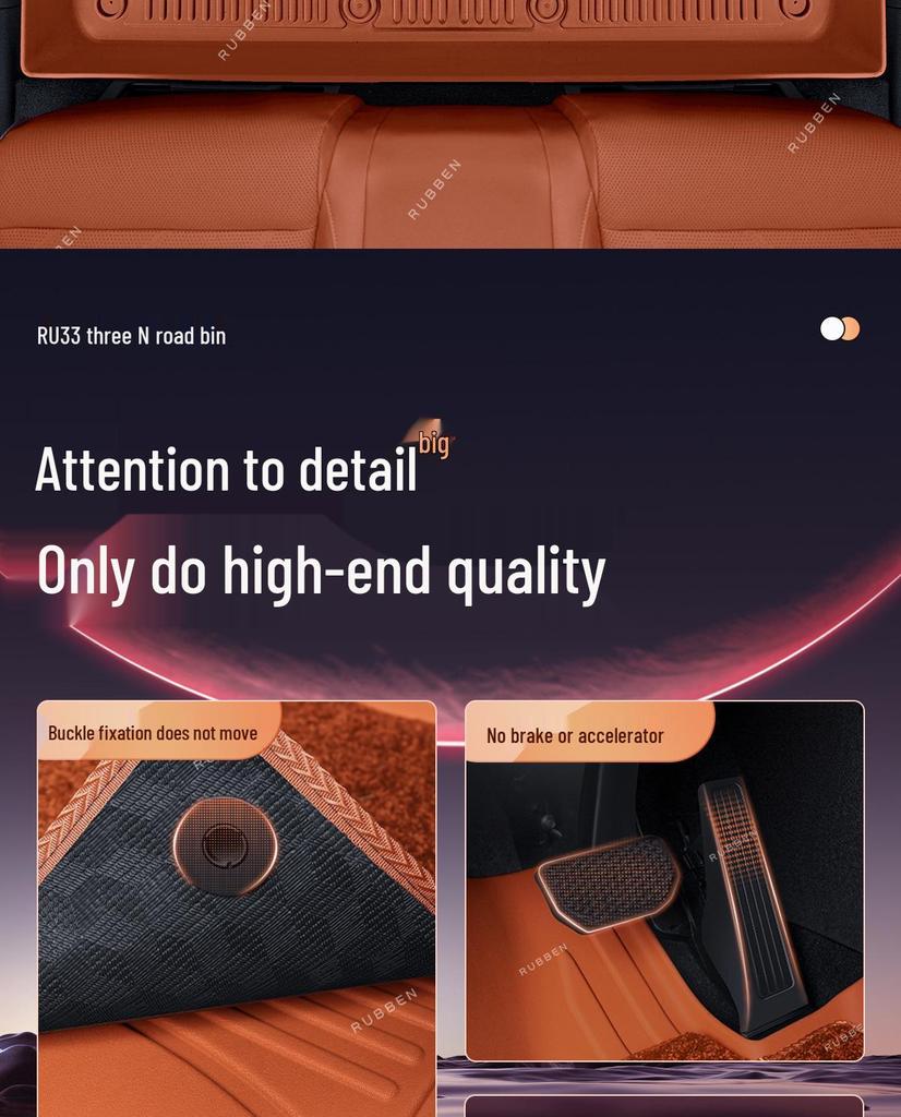 Deep Blue S05 Car Floor Mats: TPE Full Surround, Fits 26 Models, Customizable Car Accessories.