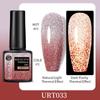 Bouncing Warm Glitter Powder Broken Diamond Glue, Bright And Explosive Glitter Phototherapy Glue Removable Color-Changing Nail Polish Glue Set