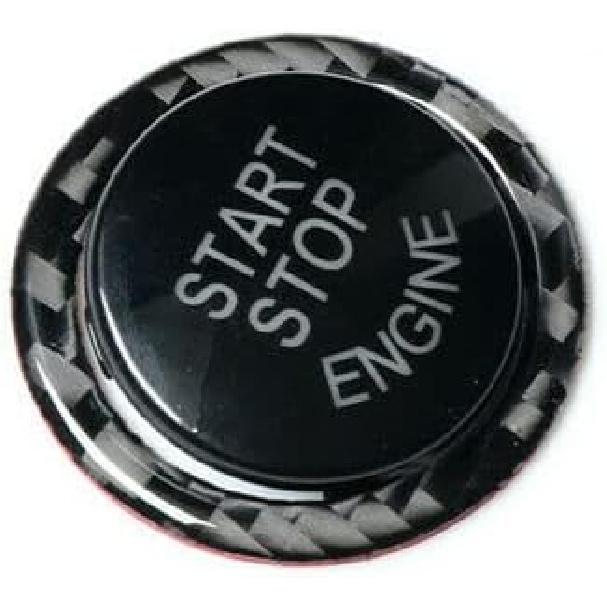 Car engine start/stop switch button with ring cover decoration for BMW 3 Series E90 E91 E92 E93 2005-2011 (black)