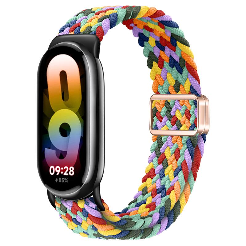 Nylon WeavesBraied Strap for Xiaomi Watch 10/9/8 Magnetic Loop Band for Miband 10 9 8 NFC Sport Bracelet Smartwatch Replacement