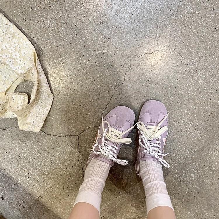 Love comprehensive girl~ 2025 Su Yinyin same pair of shoelaces color matching inner height increase casual shoes Forrest Gump shoes women's German tr
