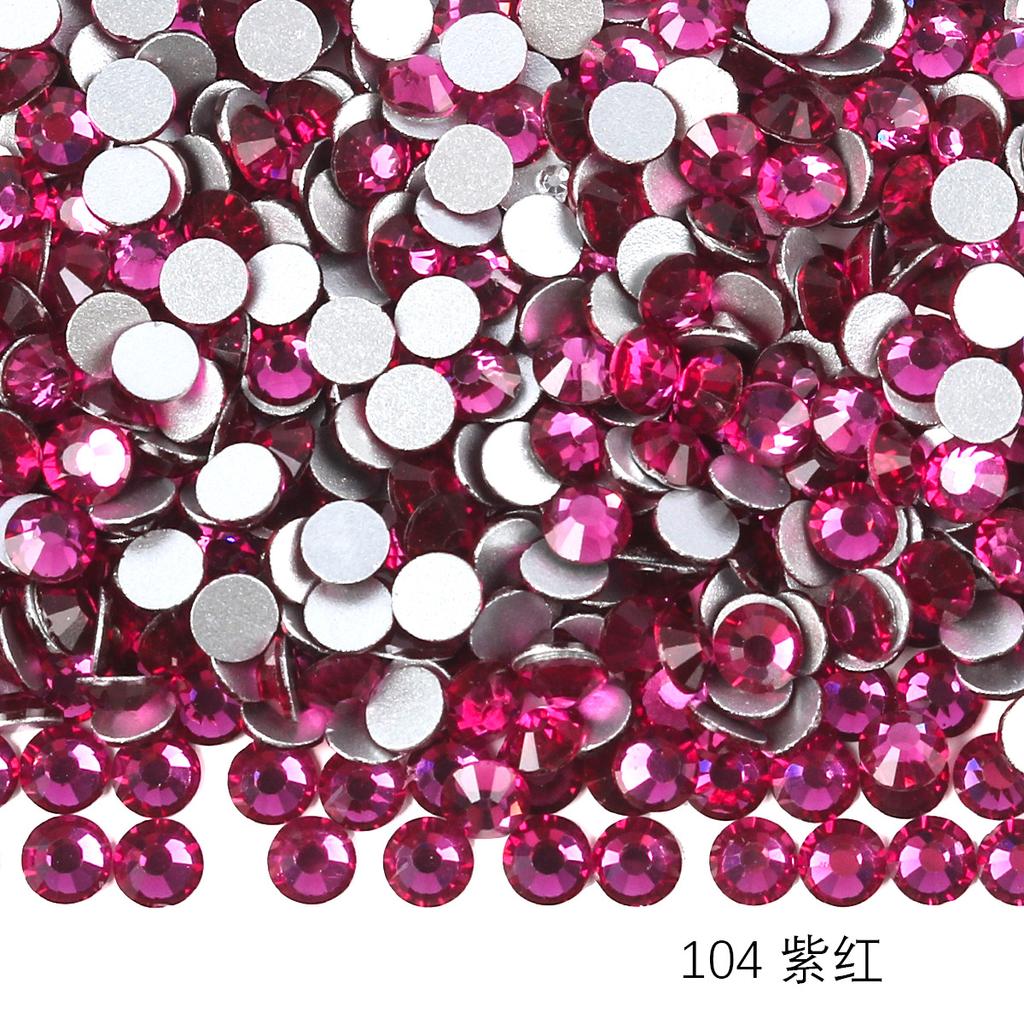 Verre Rond Strass Manucure DIY Diamant Bijoux, Accessoires Coque Téléphone Portable Autocollant Strass, Verre Cristal Fond Plat Strass Imitation Diamant