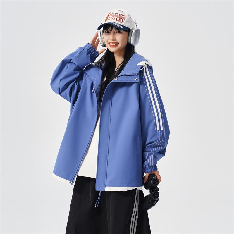 

Куртка с капюшоном для мужчин и женщин в полоску, осенне-зимняя, новая, парная, свободного кроя, молодежная, в американском стиле, легкая, роскошная, модная, повседневная, топ 4XL