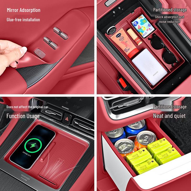 Fits 26 AITO M7/M8 Models: Central Control Wireless Charging Silicone Pad Upgrade Set
