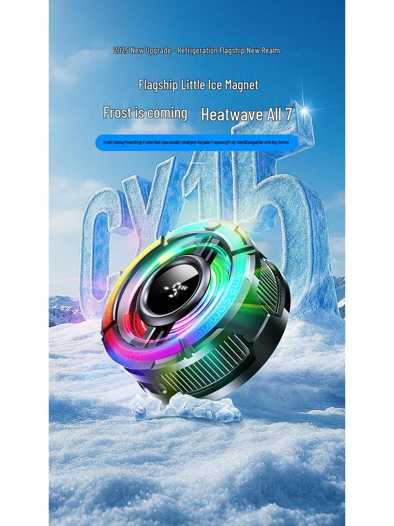 MEMO CX15: AI-Controlled Magnetic Wireless Phone Cooler with Dual-Use, Colorful Version & Light Toggle