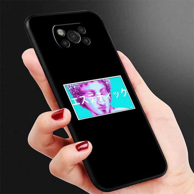 Michelangelo Statue Aesthetic Phone Case For Samsung Galaxy M52 M23 M32 5g M31 M51 M22 M30s M33 M13 M12 M62 Black Silicone Capa