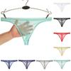 Fashion Men Male Underpants T-Back See Through Lingerie Breathable Mesh Thong Sexy G-String Briefs