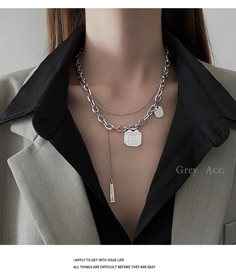 European & American Style Titanium Steel Hip Hop Pendant Necklace for Women & Men