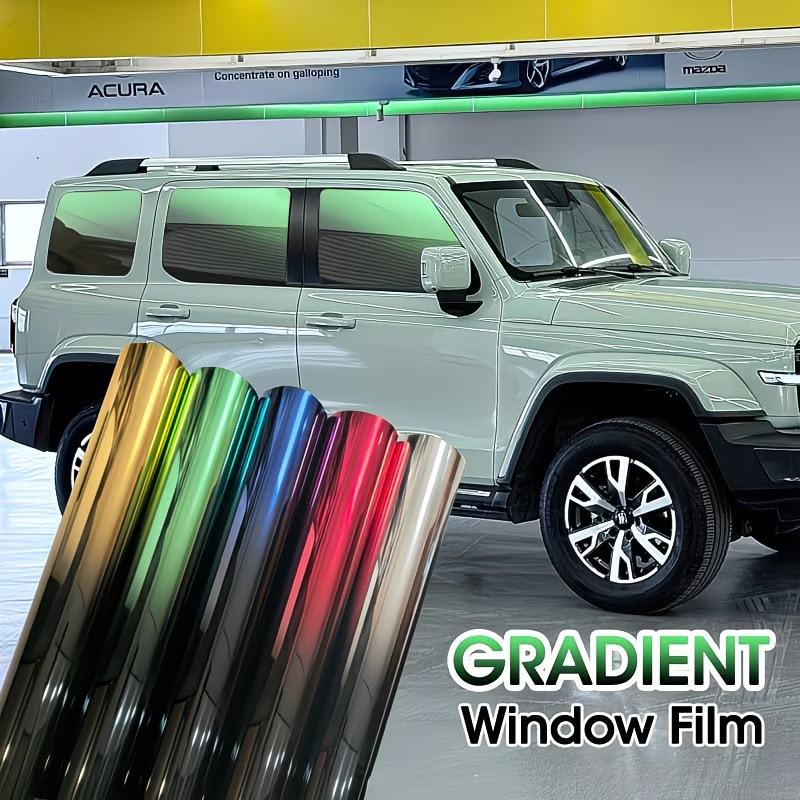Car Window Privacy Film Gradient Tint Static Cling UV Protection Heat Shield