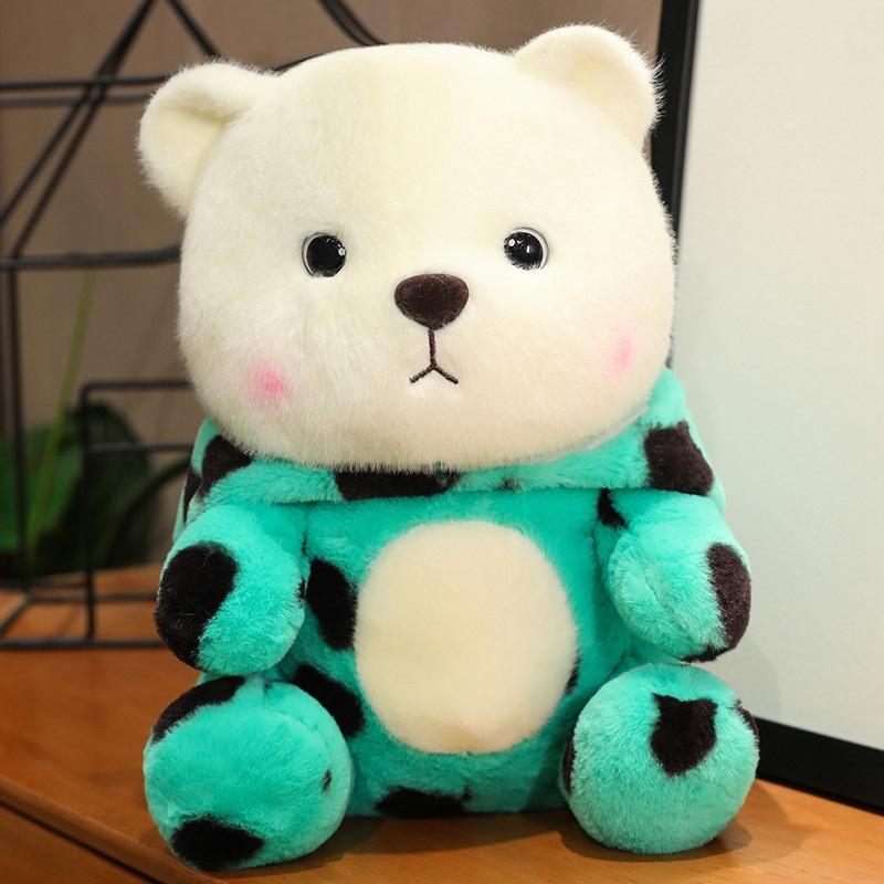 Fluffy Transform White Bear Plush Toy For Kids With High-quality Pp Cotton Filling