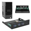 3-Port USB3.0 + 1 Port USB3.1 TypE C Interface Alloy Expansion Card Panel Black