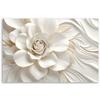 Canvas Print, White Flower 3D