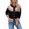 Fair Sweaters For Women Neck Loose Fit Button Up Chunky Sweater Open Front Casual Fall Knit Jacket