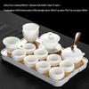 Handun White Ceramic Kung Fu Tea Set