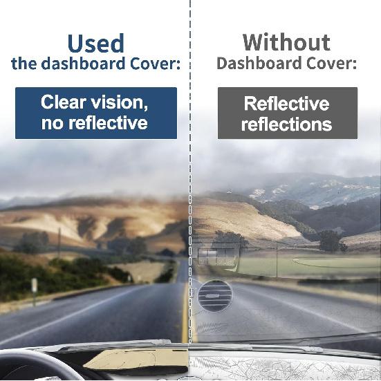 Dashboard Cover Dash Cover Mat Carpet for Chevy S10 Blazer 1998-2005 Polyester Beige