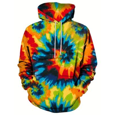 Heren Hoodie Tie Dye Print Sweatshirts Voor Mannen Casual Hooded Shirt Y2k Hoodies Pullover Kleding Harajuku Top Herenkleding