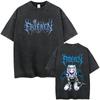 Anime Frieren – Jenseits des Endes der Reise Vintage Gewaschene T-Shirts Herren Damen Mode Manga Harajuku T-Shirt Unisex Gothic Rock T-Shirts