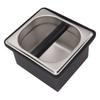 Coffee Knock Box Rubber Coffee Box with Removable Stainless Steel Ground Container for Cafe Bar