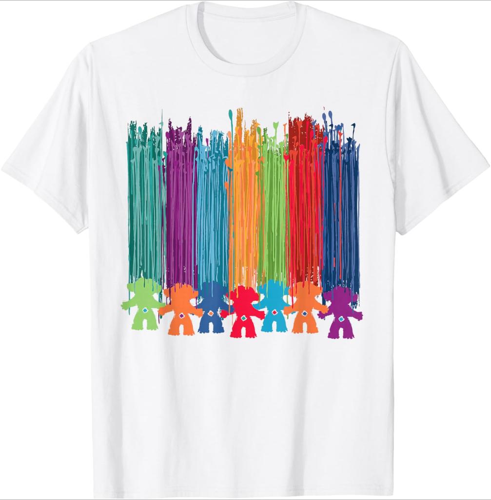Trolls Classici Trolls con Capelli Dipinti design100 cotone estate Girocollo manica corta casual stampato T-shirt da uomo