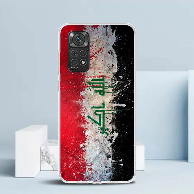 Iraqi Iraq National Flag Phone Case For Xiaomi Redmi Note 15 14 14S 13 12S 12 Pro Plus 11S 11 11T 11E 10S 10 + Soft TPU Back Cov
