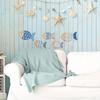 Handcrafted Wooden Ocean Wall Decor - Fish, Coral, Starfish & SailboatSet Ocean Home Decoration Non-3D Pattern Cute