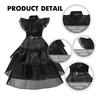 Costume Mercredi Addams Noir pour Filles, Costume d'Halloween,