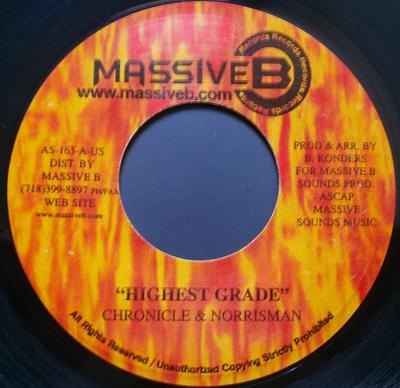 7-Zoll Schallplatte CHRONICLE / NORRISMAN - Highest Grade MAS163 Massive B 1999 Japan Reggae, Ska & Dub Gebraucht