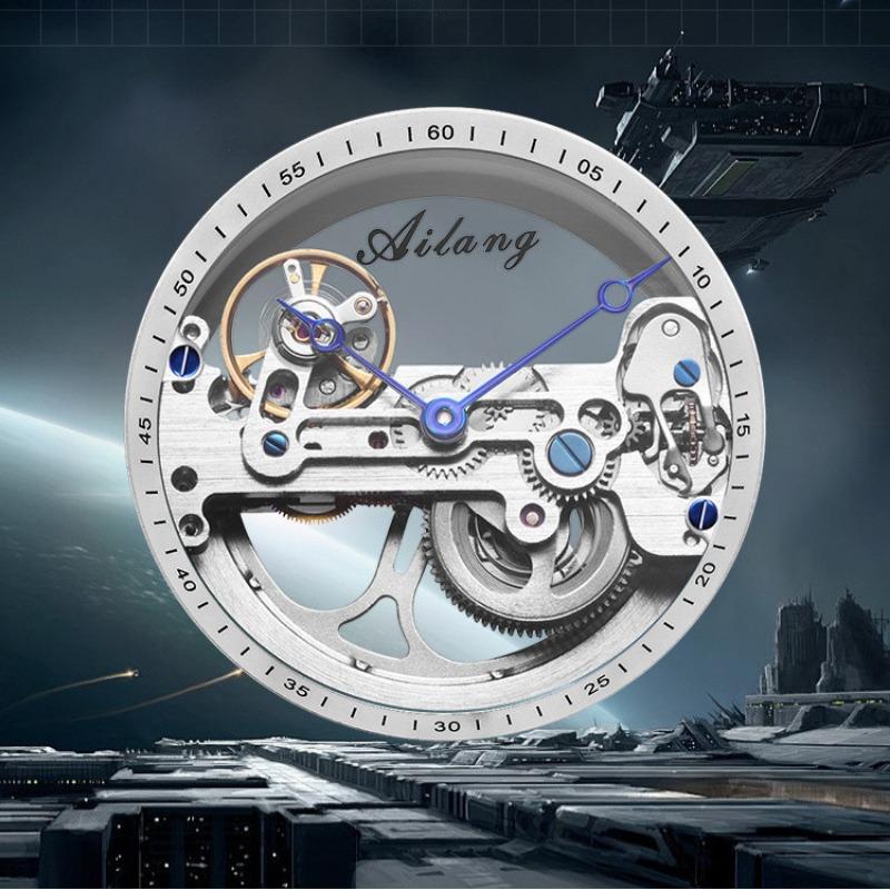 AILANG New Automatic Skeleton Mechanical Watch Men Korean Fashion Waterproof Men's Mechanical Watch