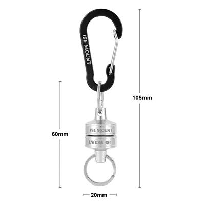 KeyChain Outdoor Stainless Steel Magnet KeyChain Telescopic Rope Magnetic Suction Buckle Metal Buckle with Steel-Wire Rope