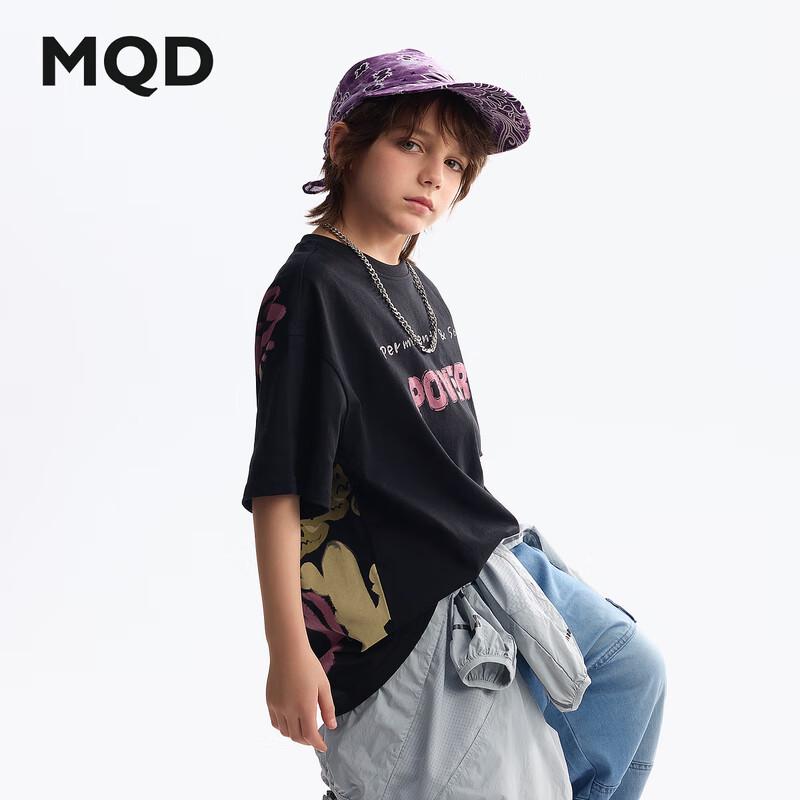 MQD Kids  Letter Print Short Sleeve T-Shirt 120cm