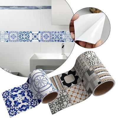 Bathroom Waist Line Wall Stickers Smooth Study Room