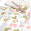 240 Pieces Gender Reveal Confetti Baby Shower Heart Glitter Baby Clothes Confetti Party Table Decoration for Gender Reveal Party Table Wedding