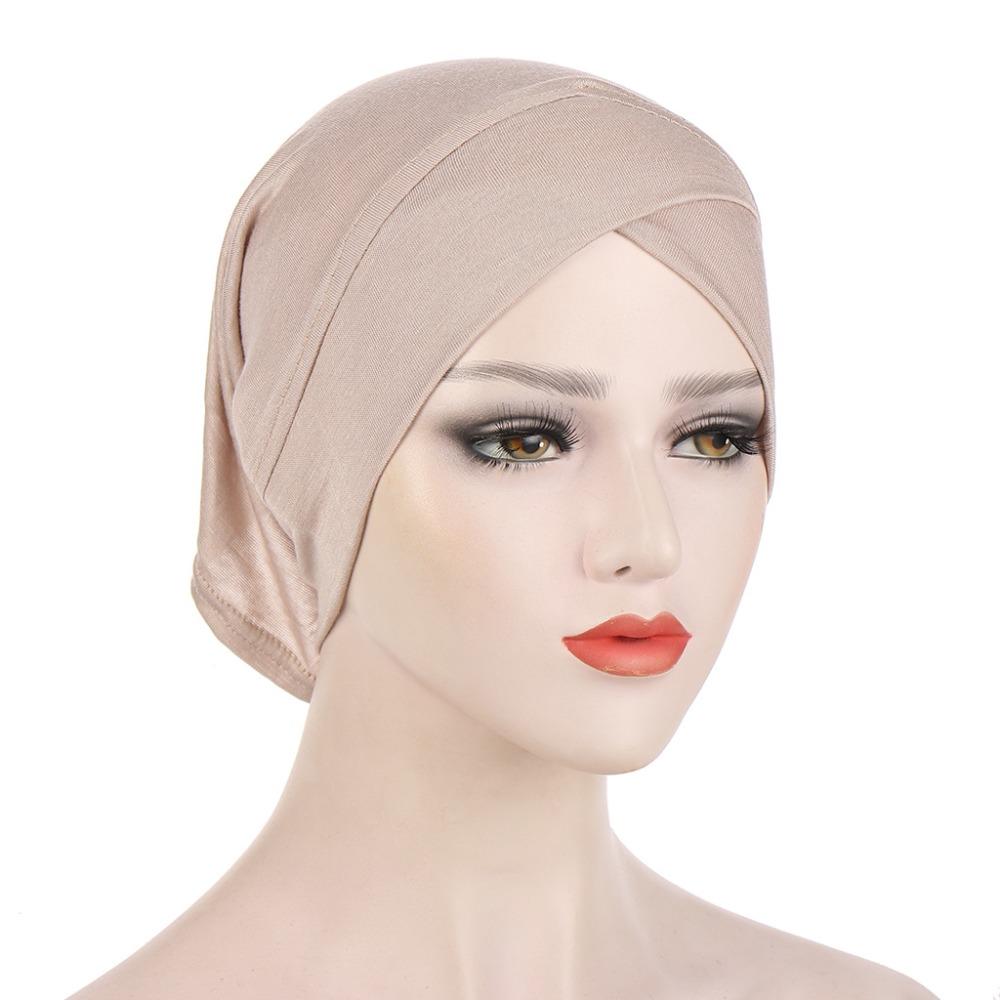 Cotton Under Scarf Caps Jersey Under Hijab Bonnet Comfortable Fit Inner Cap  for Women