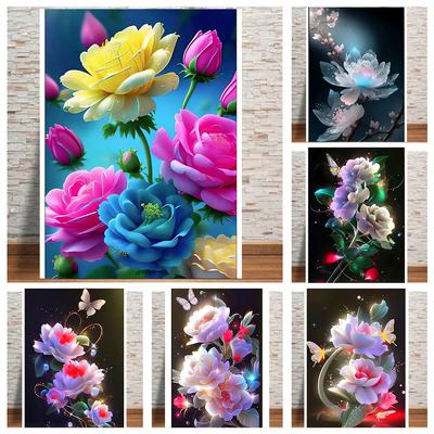 Recién llegado, pintura de diamantes, flor, bordado, animal, mosaico de diamantes cuadrado completo, mariposa, costura, arte de pared, kits de punto de cruz