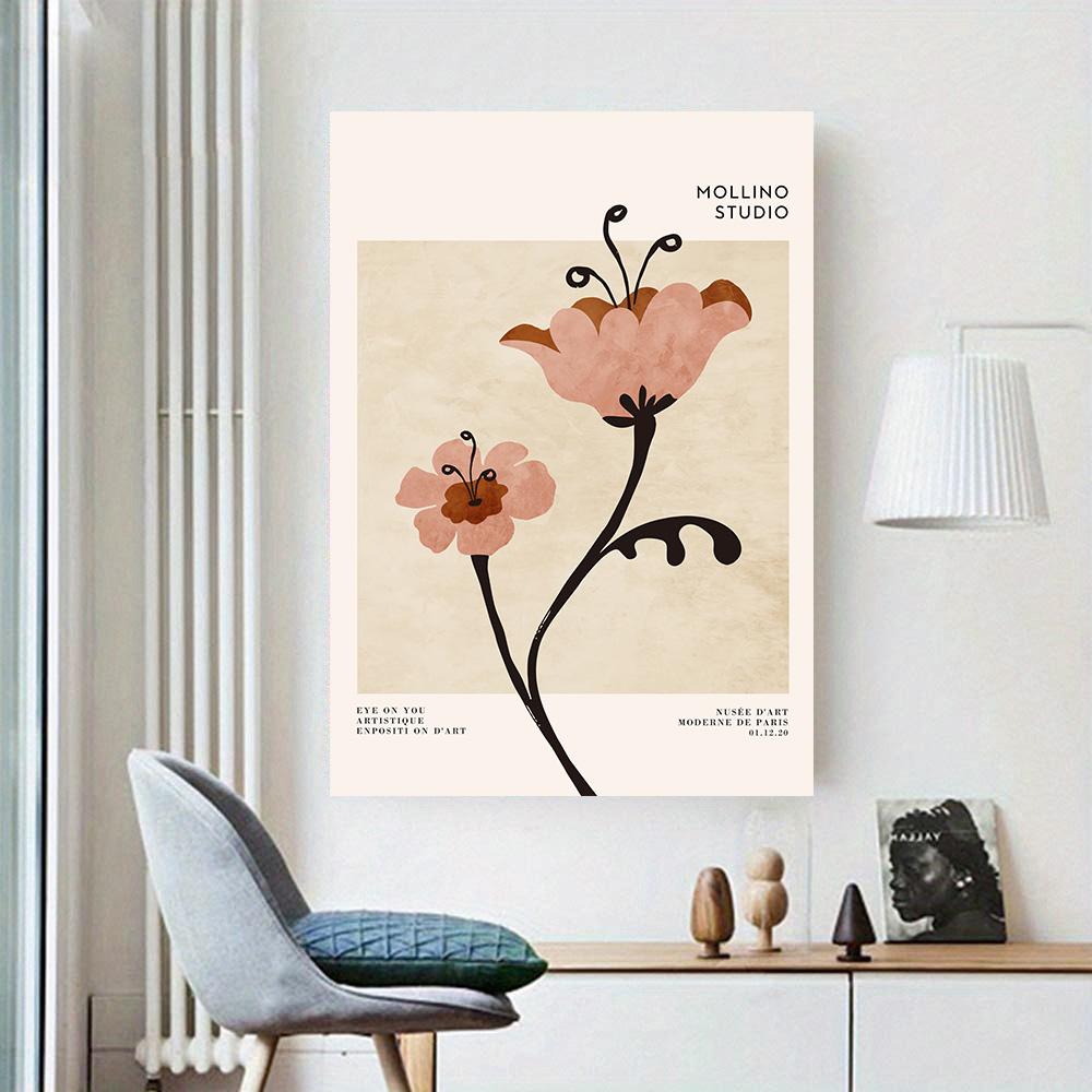 Abstract Lemon Flower Eye Orange Vintage Plant Wall Art Canvas Painting Posters and Prints Wall Pictures for Living Room Decor